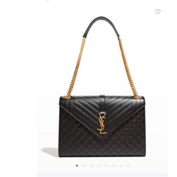 YSL Grain DPoudre Matelasse Quilt Large Monogram Satchel Shoulder/Crossbody Bag - Picture 1 of 11